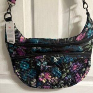 Lug-Hippy Crossbody-Bloom Black-NWT